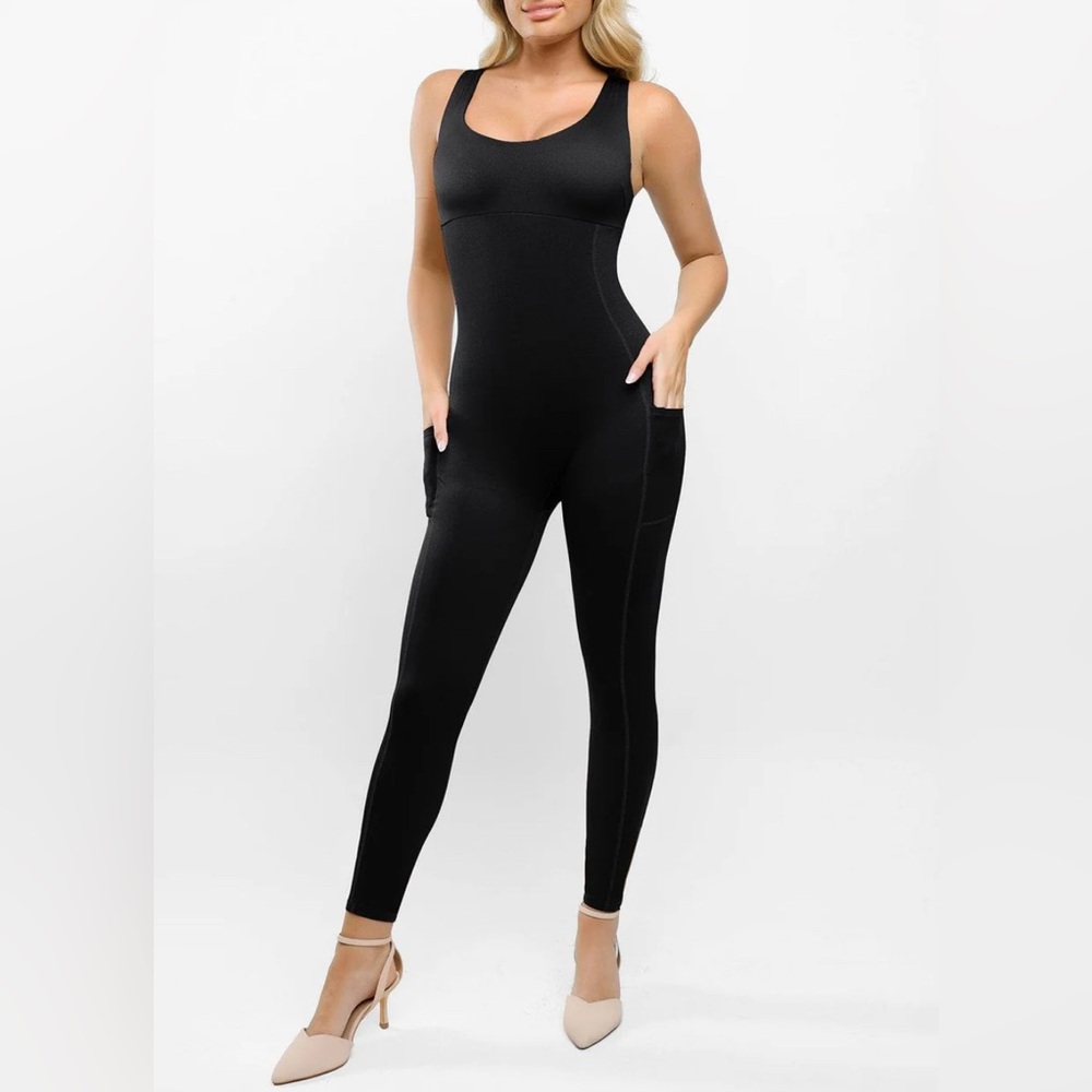 Popilush U-Neck One Piece Thigh Slimming Jumpsuit XL NWT